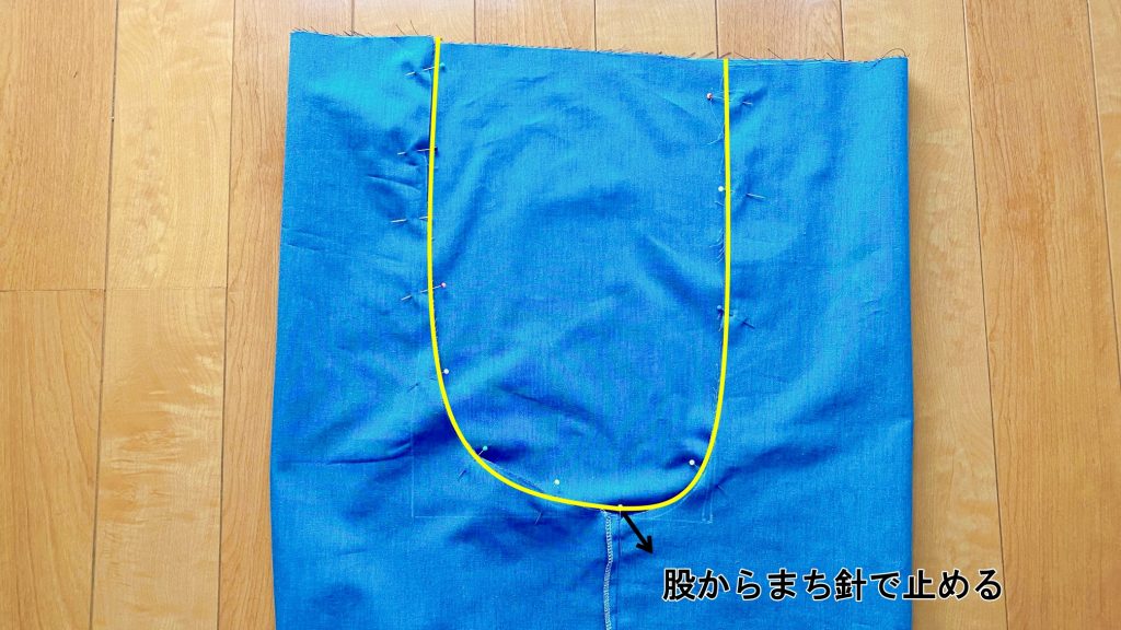 大人スカーチョの作り方-縫い方7｜ハンドメイド初心者のための洋裁メディア縫いナビ｜マルイシ織物