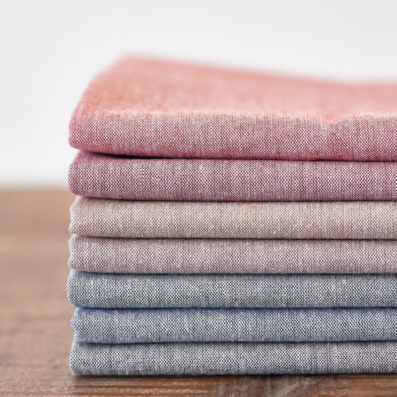 綿ポリ 交織 ダンガリー くすみカラー|ハンドメイド初心者のための洋裁メディア縫いナビ|丸石織物|生地のマルイシ