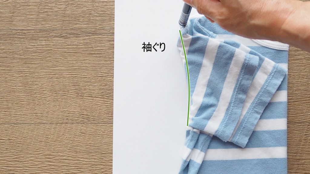 シンプル、かわいい！首元ゴムで着脱しやすいワンピースの作り方[80,90,100,110,120]前身ごろ型紙袖ぐり❘ハンドメイド初心者のための洋裁メディア縫いナビ❘丸石織物