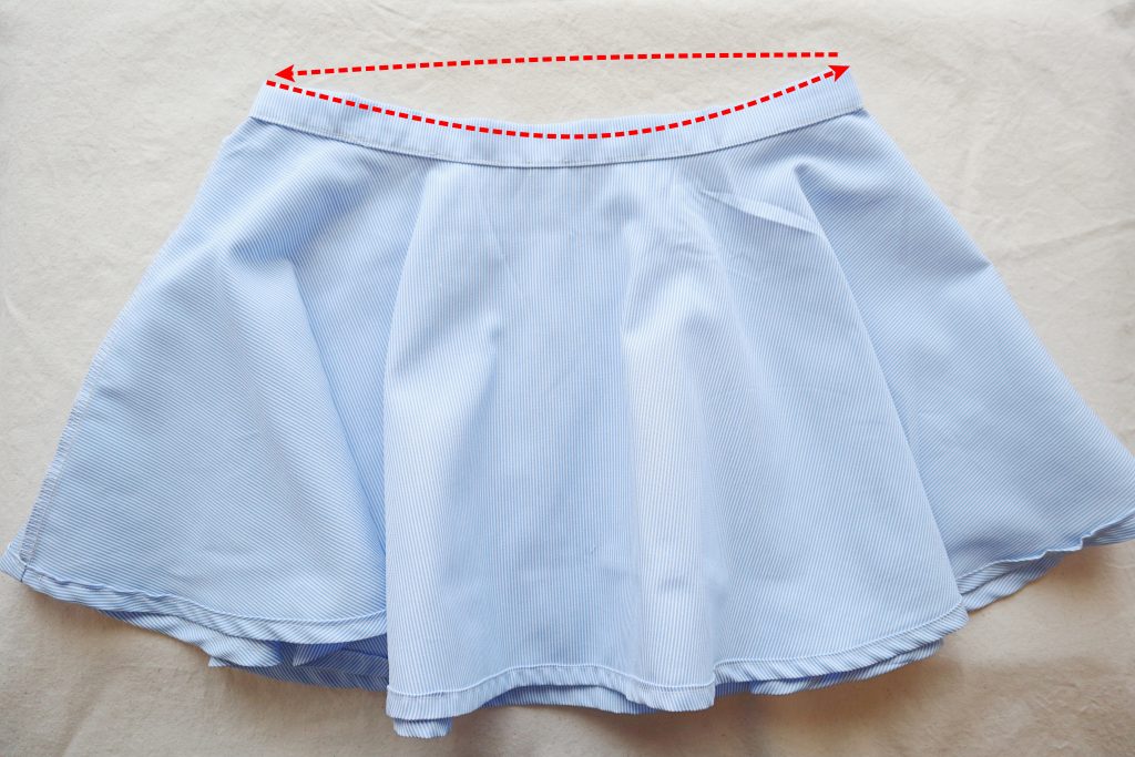 【1時間で完成！】簡単かわいい子供用サーキュラースカートの作り方|丸石織物|ハンドメイド初心者|スカートとベルトを縫い合わせる