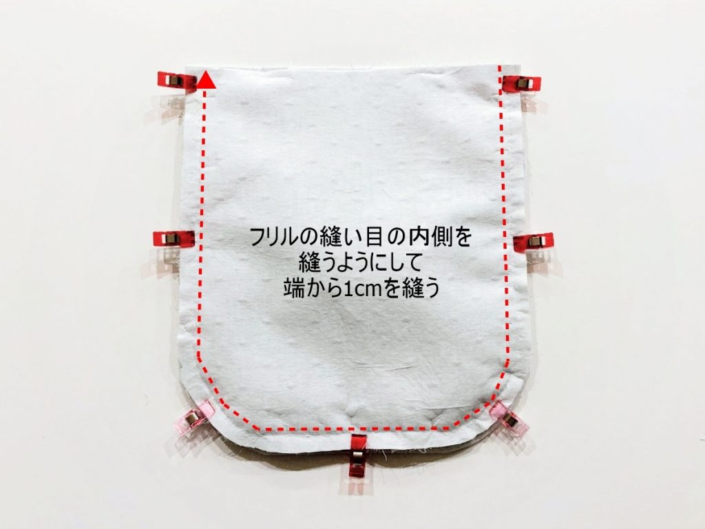 簡単かわいい!裏地付きフリルトートバッグの作り方|フリルの縫い目の内側を縫う|ハンドメイド初心者のための洋裁メディア縫いナビ|丸石織物