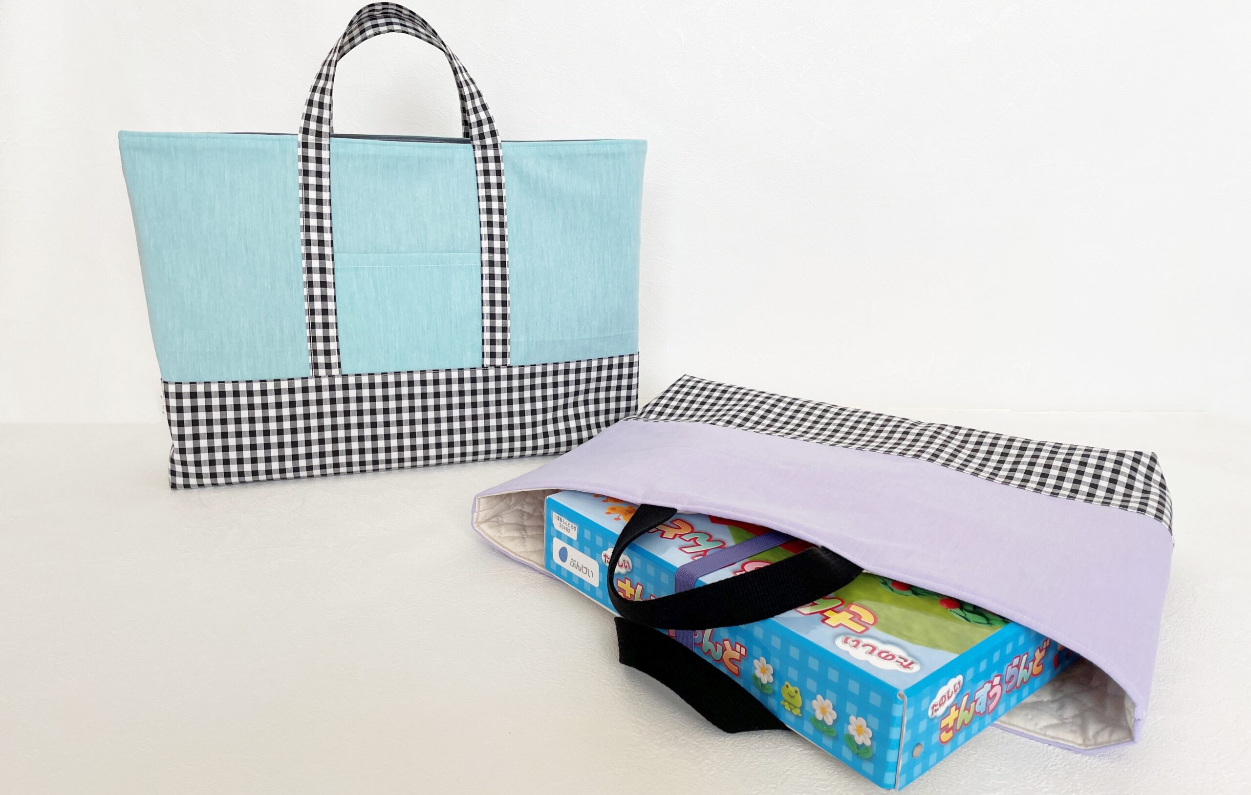 オリジナル型紙】たっぷり7㎝マチ レッスンバッグの作り方/入園入学5点セット 縫いナビ
