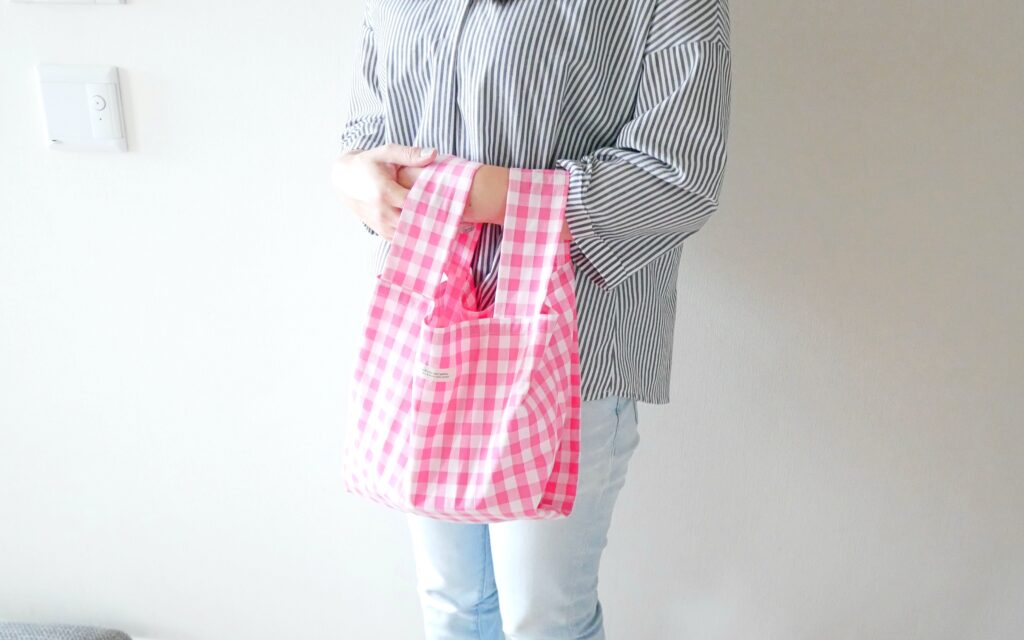 エコバッグの作り方 | コンビニバッグ着画 | 縫いナビ | 生地のマルイシ