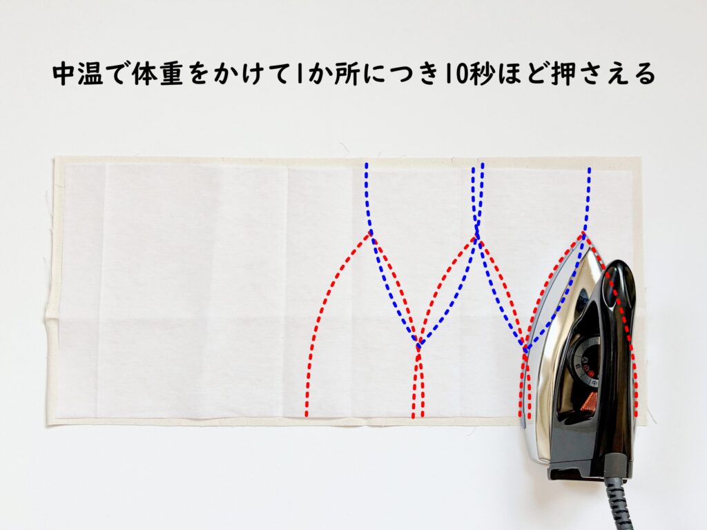 【オリジナル型紙】10-026セパレートトートバッグの作り方|接着芯を貼る|ハンドメイド初心者のための洋裁メディア縫いナビ|丸石織物