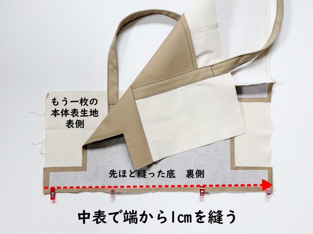 【オリジナル型紙】10-026セパレートトートバッグの作り方|底を縫う|ハンドメイド初心者のための洋裁メディア縫いナビ|丸石織物