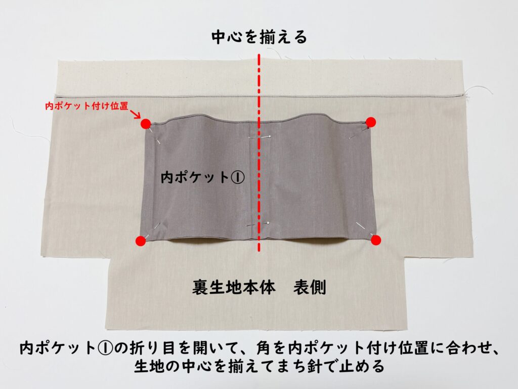 【オリジナル型紙】10-026セパレートトートバッグの作り方|内ポケット①を縫う|ハンドメイド初心者のための洋裁メディア縫いナビ|丸石織物