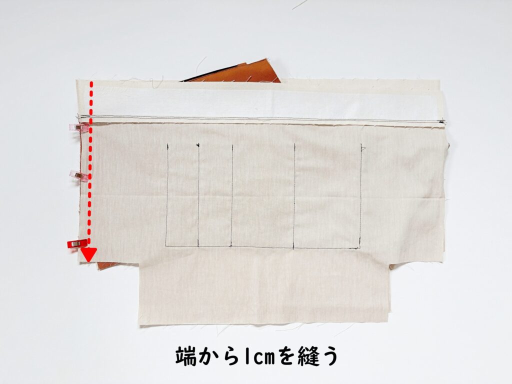 【オリジナル型紙】10-026セパレートトートバッグの作り方|仕切りポケットの脇を縫う|ハンドメイド初心者のための洋裁メディア縫いナビ|丸石織物
